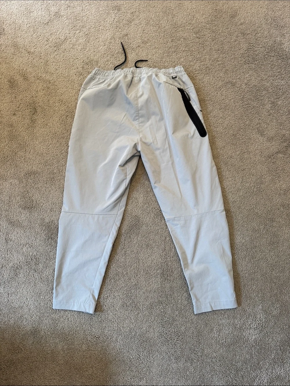 Nike Men's Light Gray Joggers with Drawstring